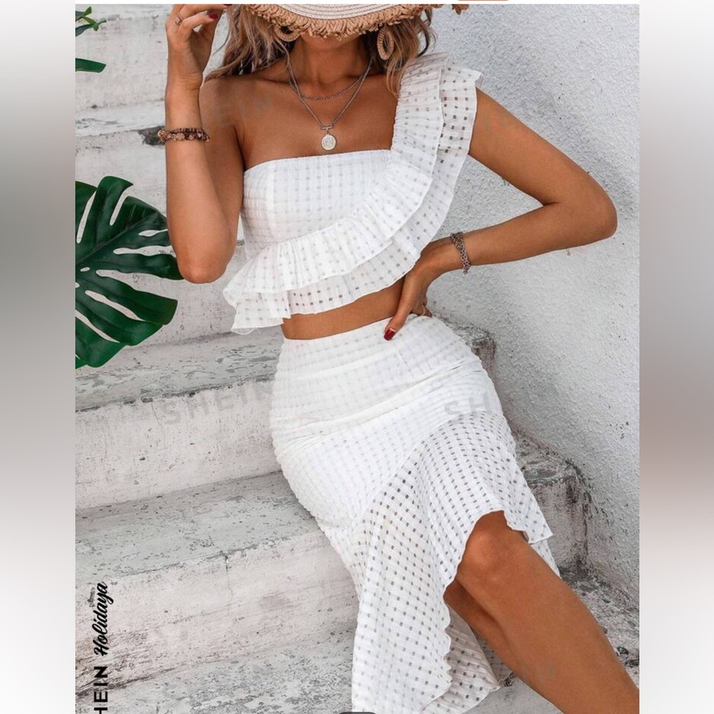 Shein White two piece